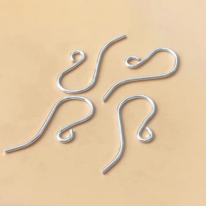Crochets d&#39;oreilles en argent sterling 925 de 19,2 x 8 mm 21 Ga, crochets français, fabriqués aux États-Unis