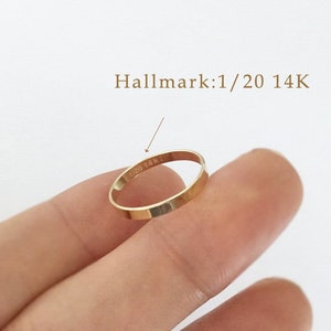 2.25mm 14K Gold Filled Band Ring, For Stamping, Wide Band Ring, Minimal, Bulk, Wholesale, Made in USA image 2