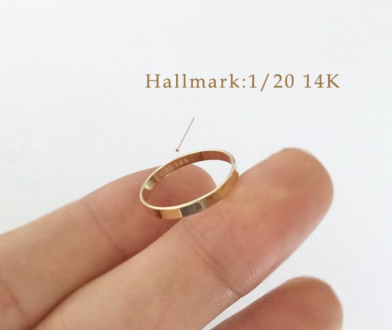 2.25mm 14K Gold Filled Band Ring, For Stamping, Wide Band Ring, Minimal, Bulk, Wholesale, Made in USA image 2