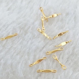 5 Pcs 8.5mm 14K Gold Filled Dapped Bar Connector, Wholesale, Bulk, Made in USA