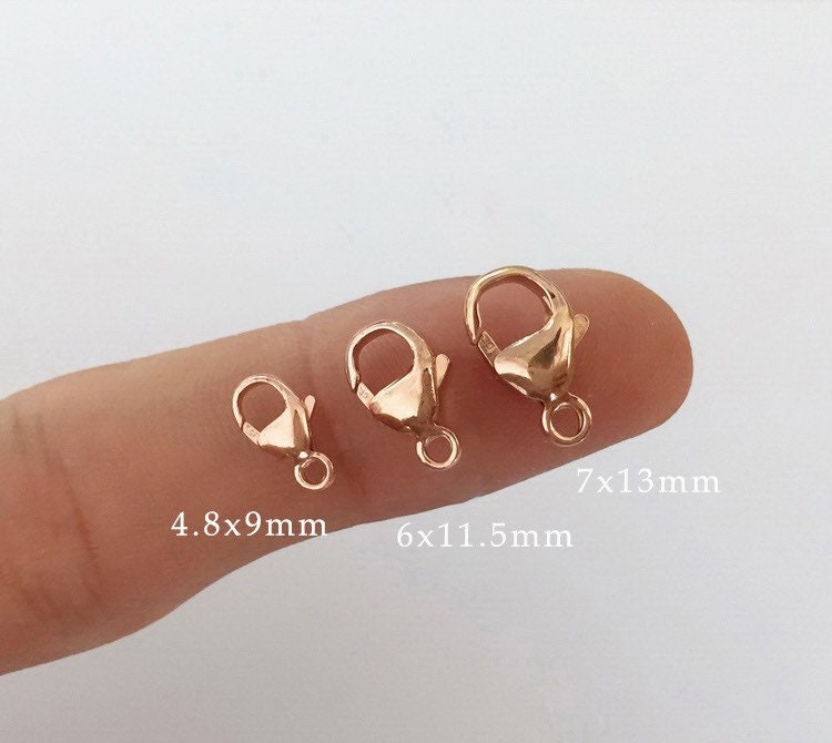 14K Solid Gold Lobster Clasp open Ring attached, 10x4mm, 14 Karat Solid  Gold Findings, 14 Kt Gold Lobster Claw Clasps Findings - 1 Piece