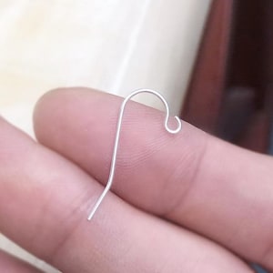 2 fils d&#39;oreilles en argent sterling 925 10 x 22 mm, fils d&#39;oreilles français, crochet français, fabriqué aux États-Unis