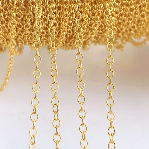 1 Foot 1.65mm 14K Gold Filled Cable Chain, Made in USA