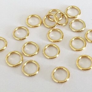 2 st 5 mm 18 Gauge 14K guldfyllda slutna hoppringar, slutna hoppringar, tillverkade i USA