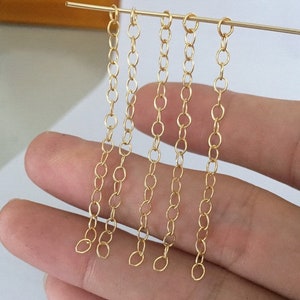 2 Inch 2.6mm 14K Gold Filled Extender Chain, Bracelet or Necklace Extender, Removal, Adjustable Extension Chain