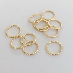 2 Pcs 10mm 18 Gauge 14K Gold Filled Sparkle Closed Jump Rings, Jump Rings, Closed Jump Rings, Made in USA