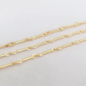 1 Foot 1x8mm 14K Gold Filled Bar Chain, Made in USA, BC0108