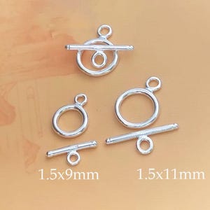 1,5 mm tjockt 9 mm eller 11 mm 925 sterlingsilver-spänne