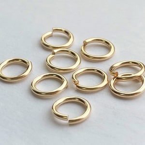 10 Pcs 7mm 19 Gauge 14K Gold Filled Open Jump Rings, Open Jump Rings, 50 Pcs, Made in USA