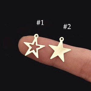 2-delige 14 mm 14K gold filled sterbedel, stervorm, groothandel, bulk, gemaakt in de VS
