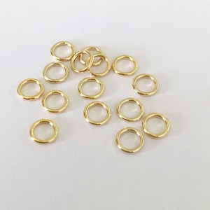10 Pcs 4mm 22 Gauge 14K Gold Filled Closed Jump Rings, Closed Jump Rings, Made in USA