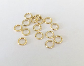 10 Pcs 4mm 22 Gauge 14K Gold Filled Closed Jump Rings, Closed Jump Rings, Made in USA