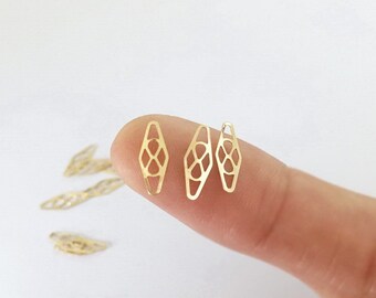 5 Pcs 4.3x11mm 14K Gold Filled Hollow Quality Tags, Thin Quality Tags, Tag Ends, Wholesale, Made in USA
