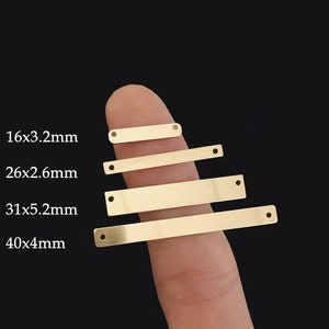 14K Gold Filled Bar Blank Connector, Bar Charm, Bar Pendant, Bar Blank For Stamping, Wholesale, Made in USA