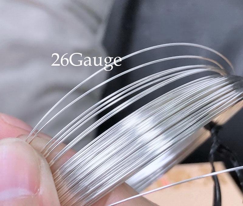 Soft 30ga/28ga/26ga/24ga/22ga 925 Sterling Silver Wire, Round Wire ...
