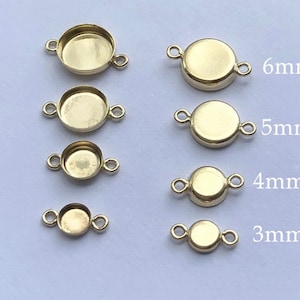 Gold filled shop bezel cups