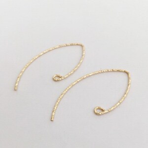 2 Stück 33x14,5 mm 20,5 Gauge 14K Gold gefüllt funkeln V-Form Sparkle Ohrdraht, Ohrdraht mit offener Schlaufe, Sparkle Ohr Draht, Diamant Schnitt Ohr Draht