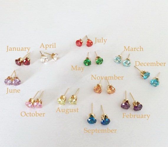 February 14K Gold-filled Earrings with Cubic Zirconia February 14K Gold-filled Earrings with Cubic Zirconia