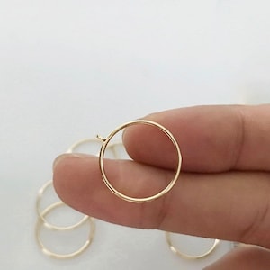 1mm 14K Gold Filled Stacking Ring with Peg, For Bead or Pearl, Midi Ring, Minimal, Bulk, Wholesale, Made in USA