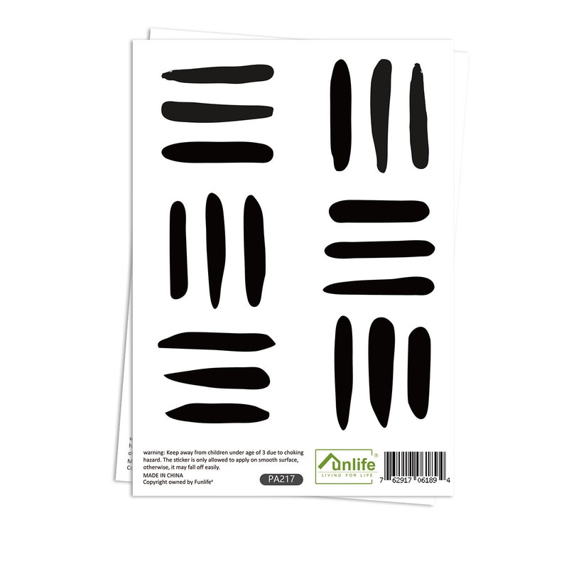 Boho Line Wall Decal Black Line Wall Sticker Boho Brown Etsy