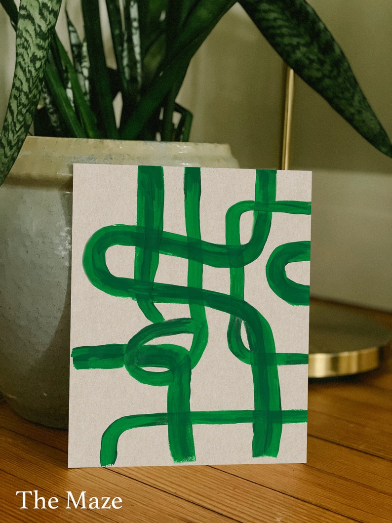 Mid Century Modern Wall Art Prints, Colorful Abstract Shapes, Matisse