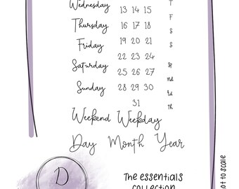 A6 Queen of clean stamp set Bullet journal Journal Diary Stamps