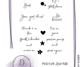 A6 Queen of clean stamp set Bullet journal Journal Diary Stamps