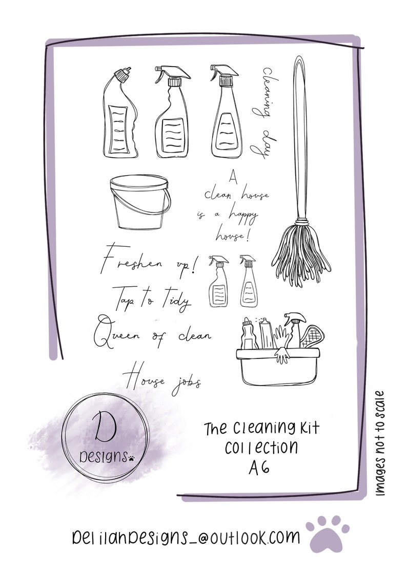 A6 Queen of clean stamp set Bullet journal Journal Diary Stamps