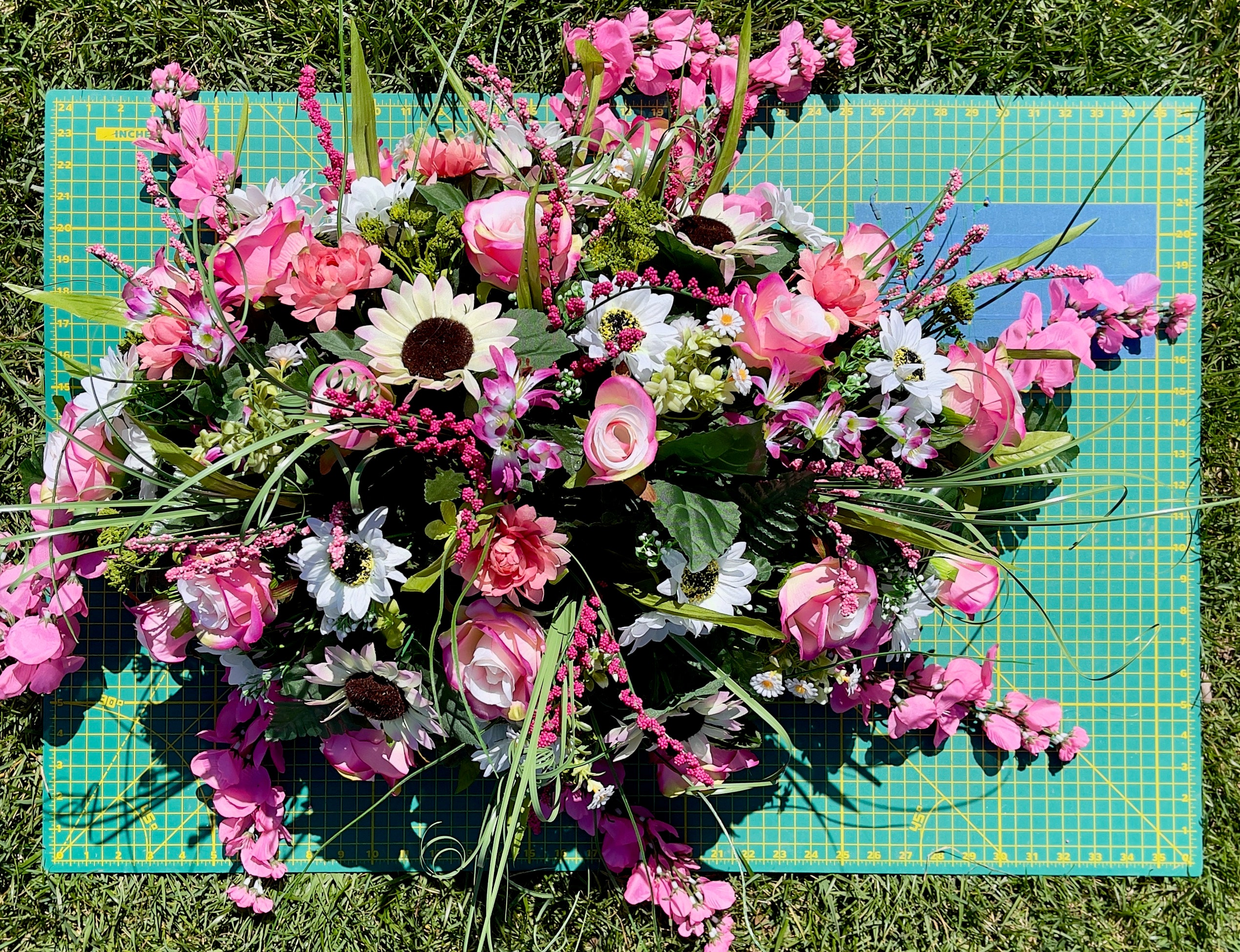 Cemetery Urn Silk Flower Inserts - E's Florals