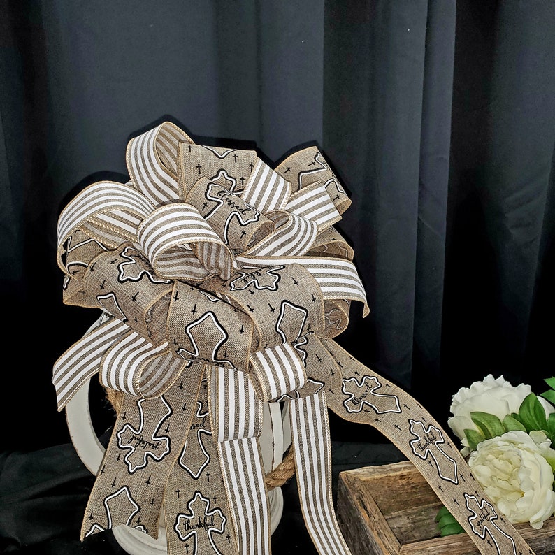 Tree Bow Spring Wreath Bow Extra Large Bow Craft Bow Lantern Bow Religious Bow Wired Ribbon Bow Wreath Bow Large Lantern Bow bows