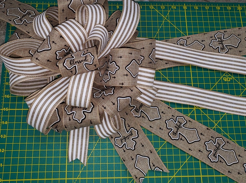 Tree Bow Spring Wreath Bow Extra Large Bow Craft Bow Lantern Bow Religious Bow Wired Ribbon Bow Wreath Bow Large Lantern Bow bows
