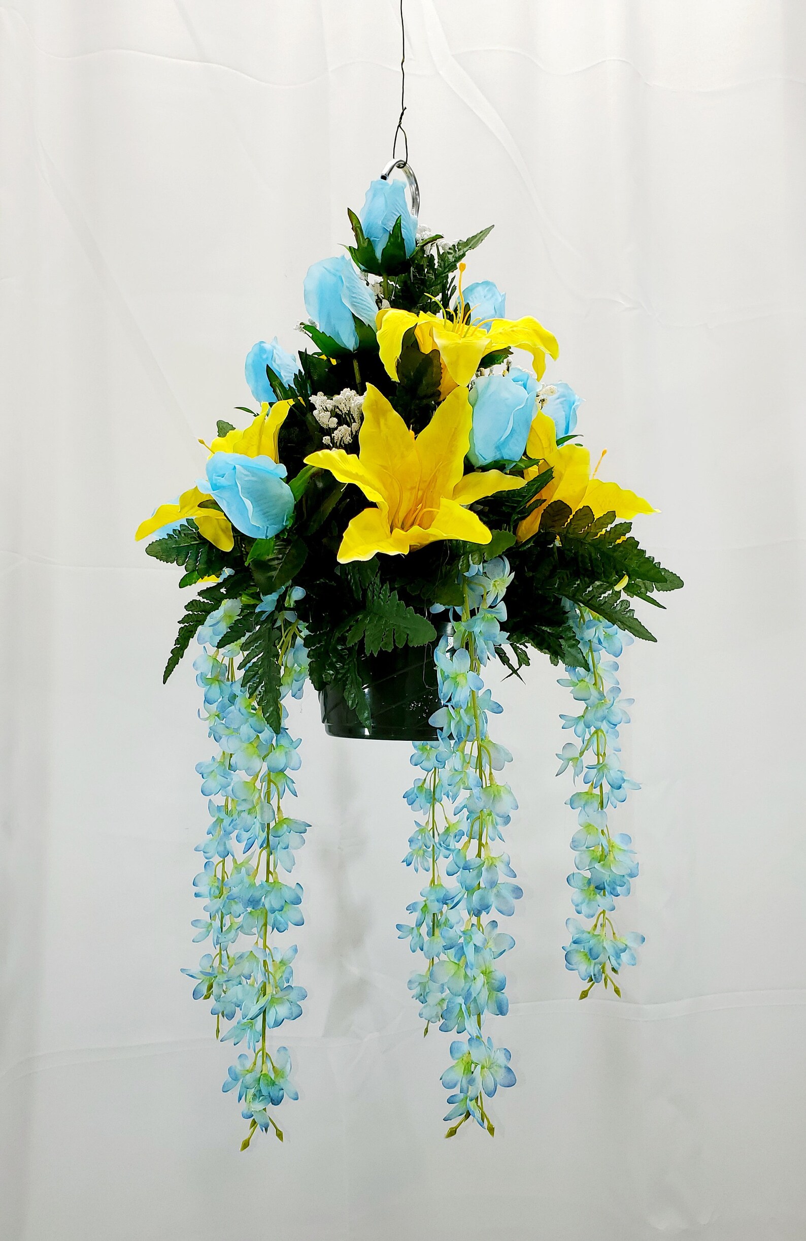 Hanging Basket for Shepherds Hook Cemetery Hanging Basket Etsy