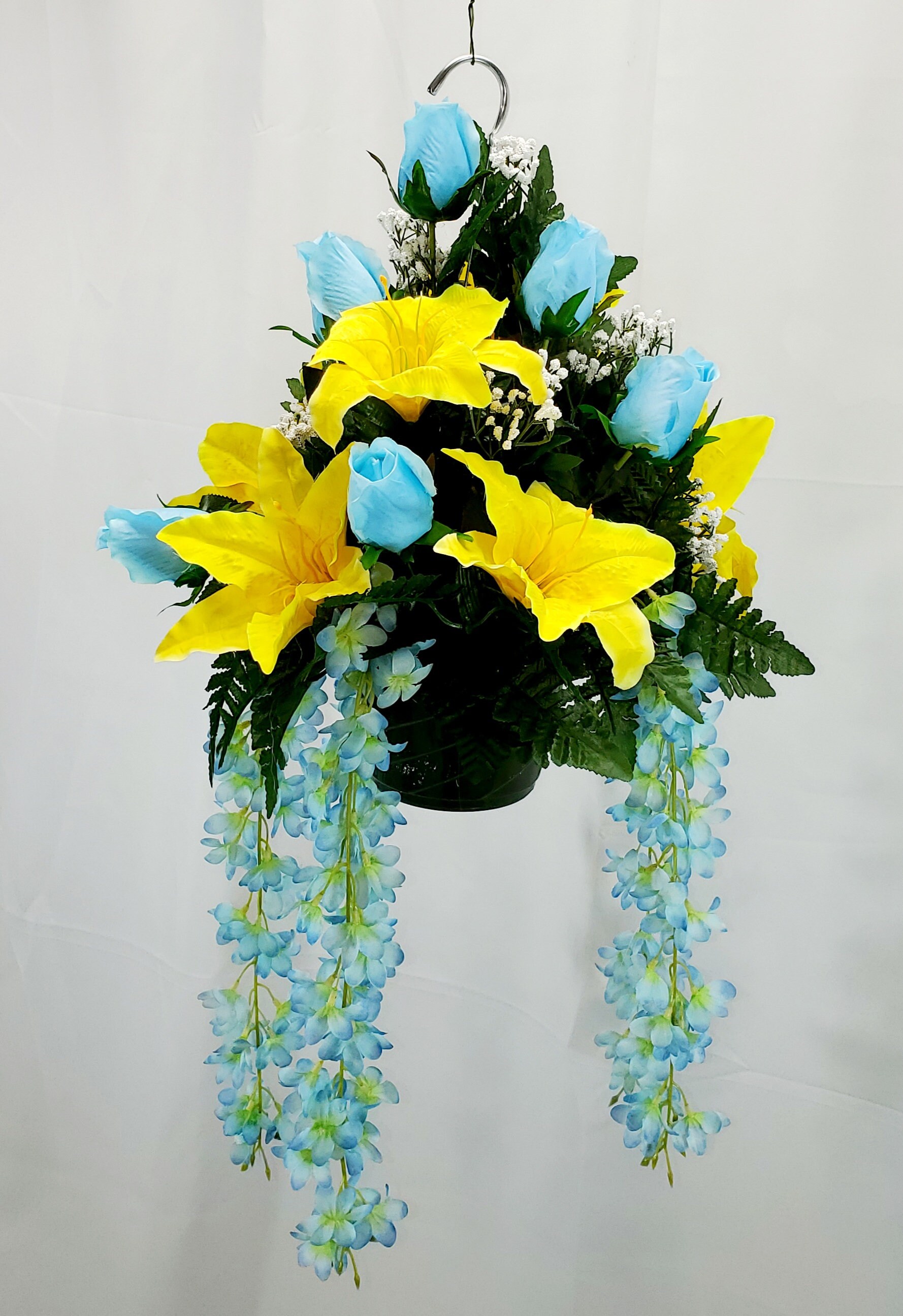 Hanging Basket for Shepherds Hook Cemetery Hanging Basket Etsy