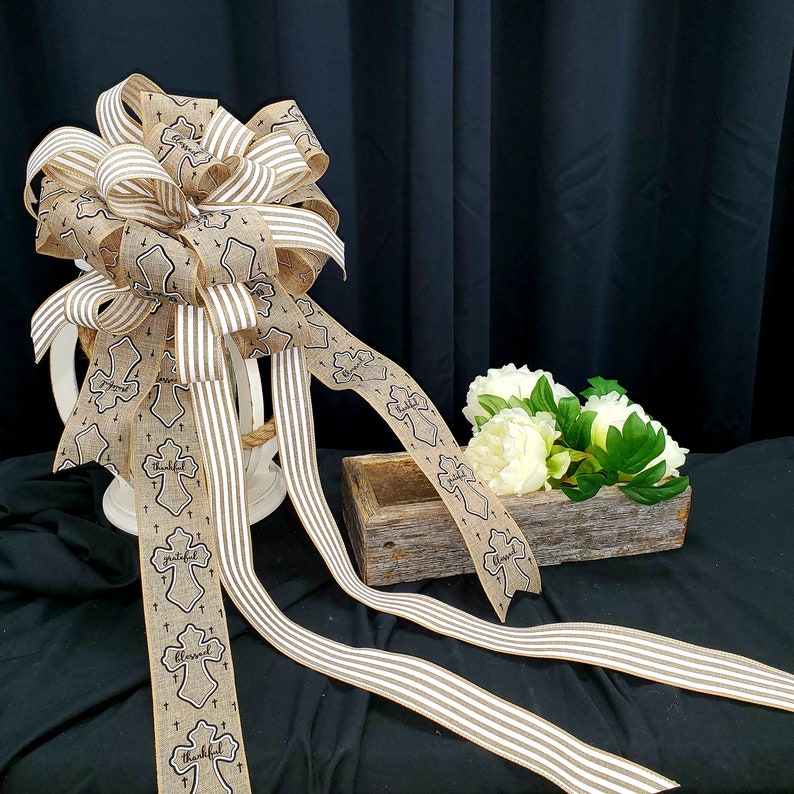 Tree Bow Spring Wreath Bow Extra Large Bow Craft Bow Lantern Bow Religious Bow Wired Ribbon Bow Wreath Bow Large Lantern Bow bows