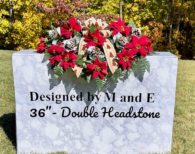 Christmas Cemetery Saddle Fall Cemetery Flowers Cemetery Etsy