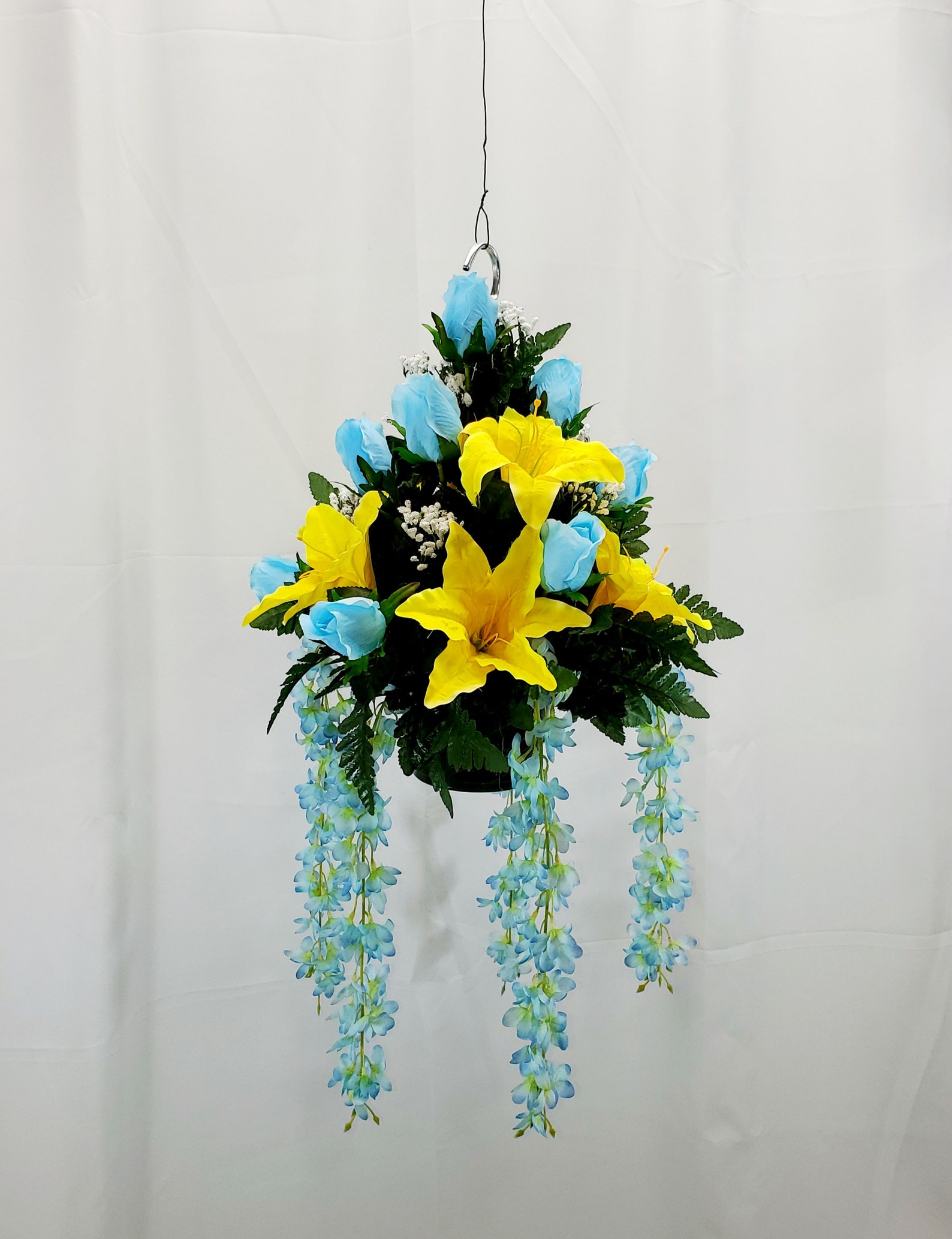 Hanging Basket for Shepherds Hook Cemetery Hanging Basket Etsy