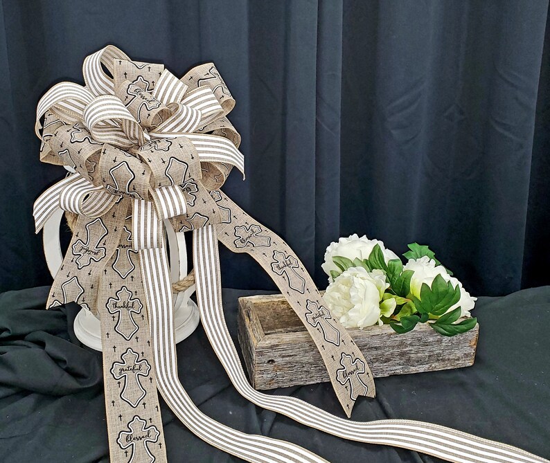 Tree Bow Spring Wreath Bow Extra Large Bow Craft Bow Lantern Bow Religious Bow Wired Ribbon Bow Wreath Bow Large Lantern Bow bows