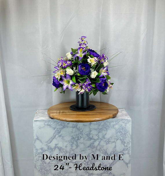 Vase Piece, Cemetery Flower Arrangement, Flowers for Cemetery, Memorial Flowers, Sympathy Flowers, Cemetery Flowers, Gravesite Flowers