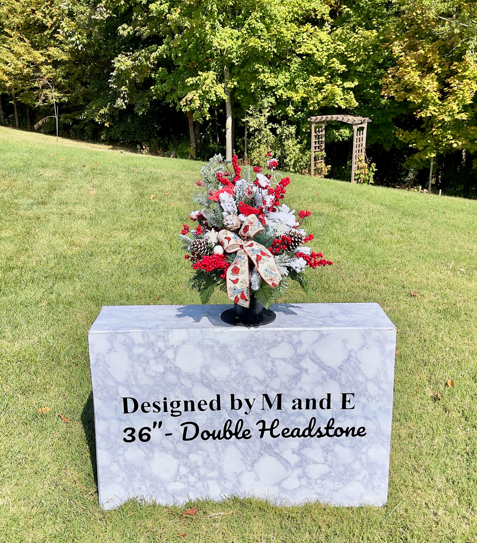 Redbirds Cemetery Vase Vase Memorial Cemetery Vase Memorial Etsy