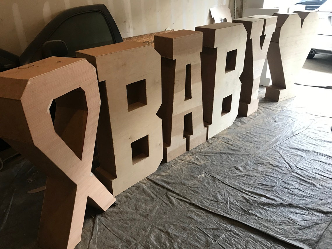 3D Wooden letters standard Etsy