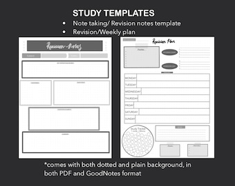 Study Planner Template pack // A-level and GCSE //