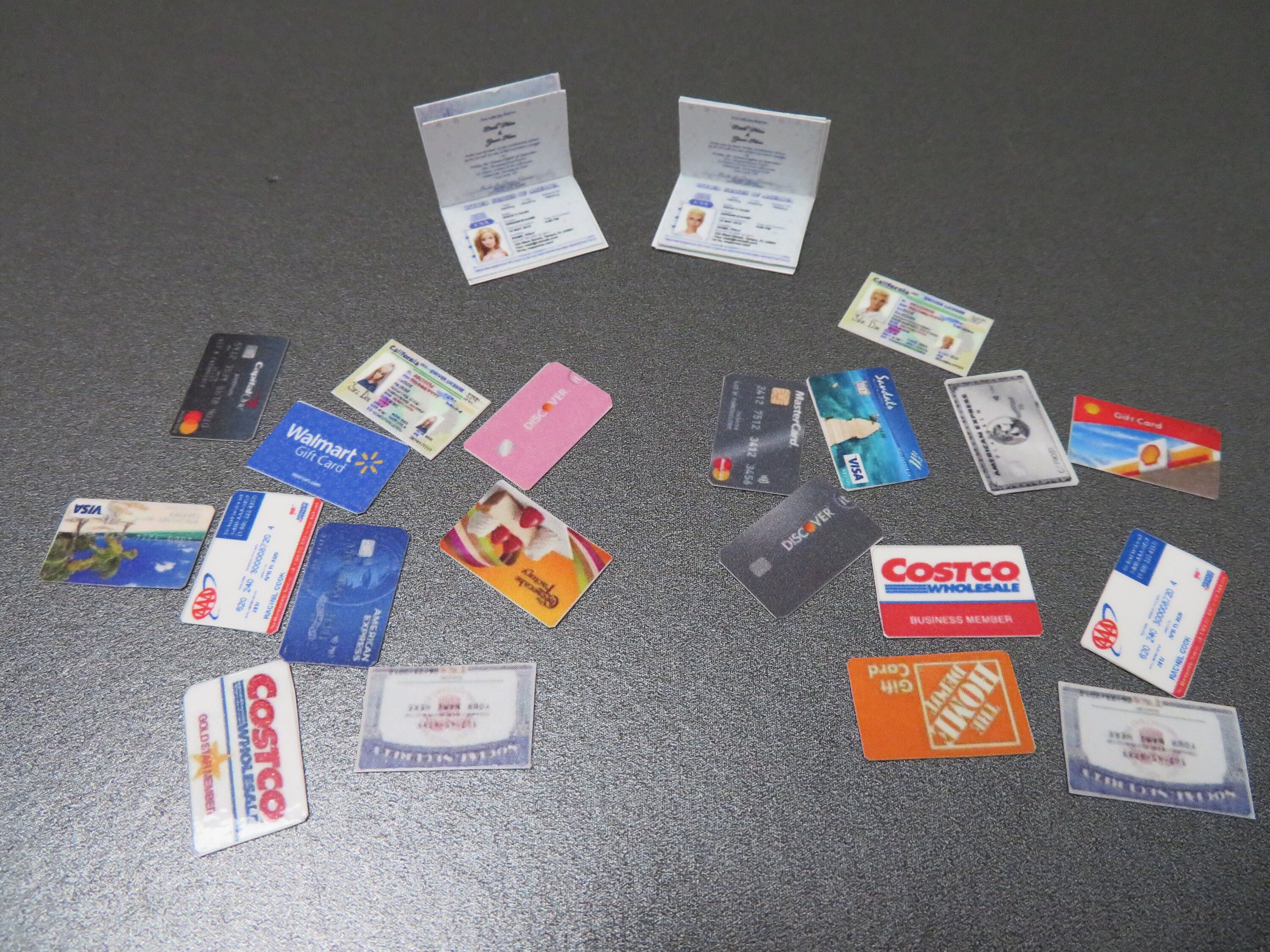 Barbie Size Dollhouse Miniature Passport Driver's Licence ID Card…