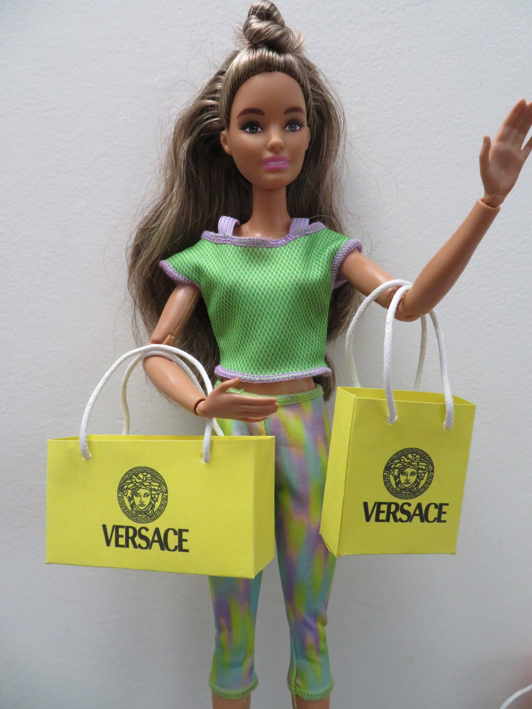 2 Pcs Barbie Shopping Bag 1/6 Scale Dollhouse Miniature Etsy UK