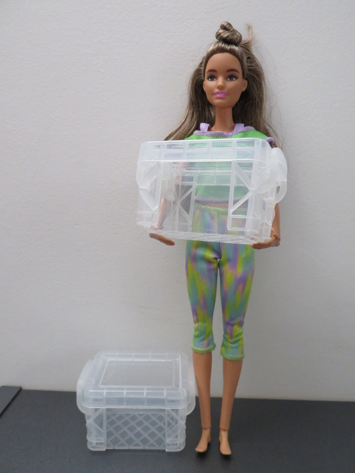 Barbie Storage Bin with Lid 1/6 Scale Dollhouse Miniature Etsy