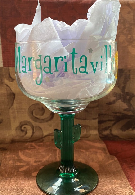 Margaritaville 16oz Margarita Glass. Cactus Stemmed Etsy