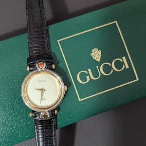Vintage Gucci 18k verguld dameskwartshorloge, Gucci 4500L