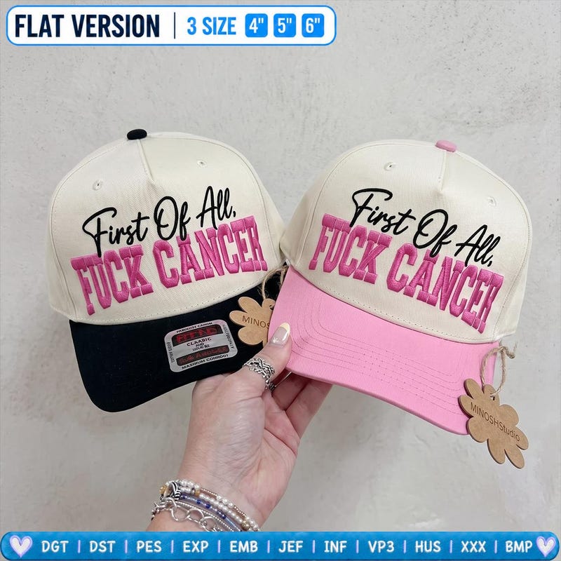 First Home Monogram Embroidery File Cancer Hats - Etsy UK