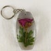 Real Rose in Resin Key Chain | Etsy
