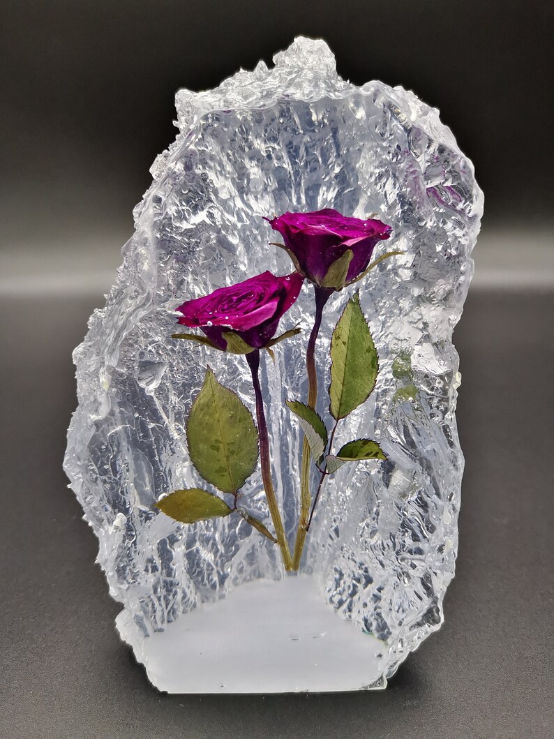 Real Rose in Resin - Etsy