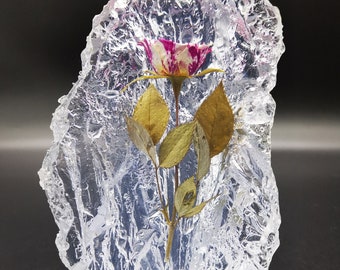 Real Rose In Resin